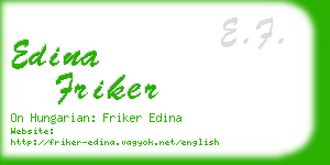 edina friker business card